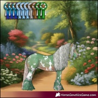 Horse Color:Watercolor White Spotted Silver Brown 