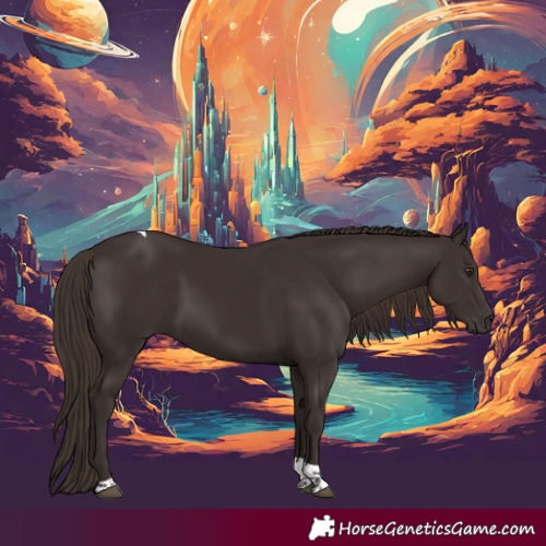 Horse Color:Liver Chestnut Tobiano 