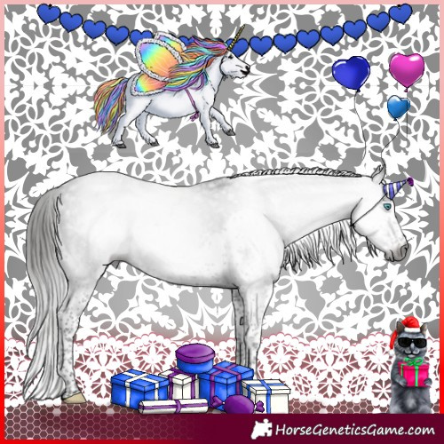 Horse Color:Gray Smoky Black Splash Varnish Rabicano 