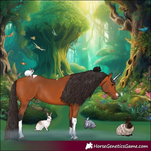 Horse Color:Bay Tobiano 