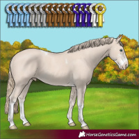 Horse Color:Smoky Creme Sabino Tobiano 