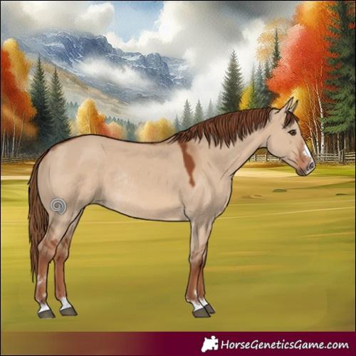 Horse Color:Red Dun Rabicano