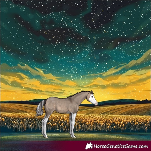 Horse Color:White Spotted Brown Dun Splash 