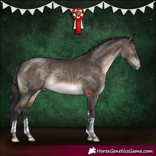 Horse Color:Brown Dun Mushroom Sabino Tobiano Brindle 