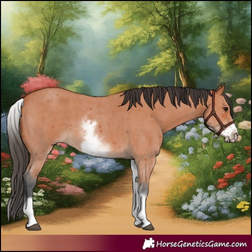 Horse Color:White Spotted Bay Sabino Frame 