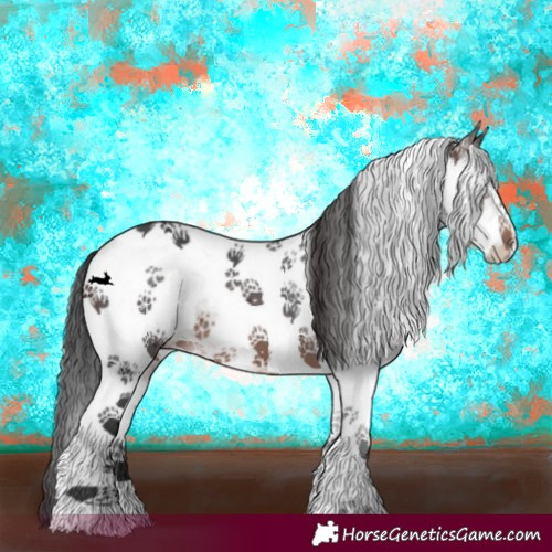 Horse Color:White Spotted Brown Tobiano 