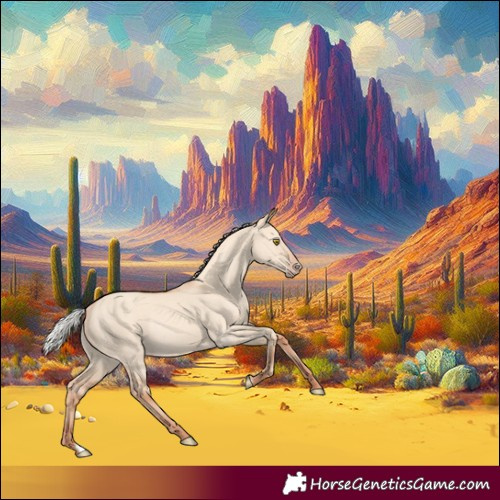 Horse Color:Silver Classic Champagne Dun Rabicano 