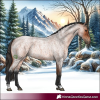 Horse Color:Bay Roan Rabicano 