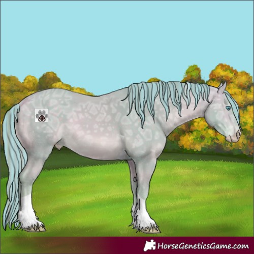 Horse Color:Painted Watercolor Perlino Ice Tobiano 