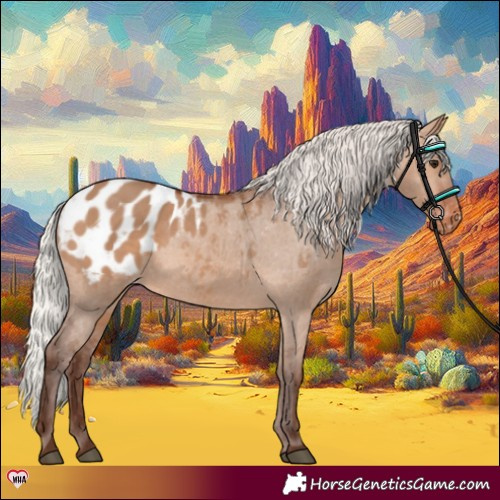 Horse Color:Silver Brown Dun Appaloosa