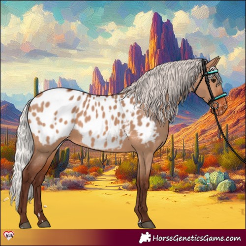 Horse Color:Silver Brown Dun Appaloosa 