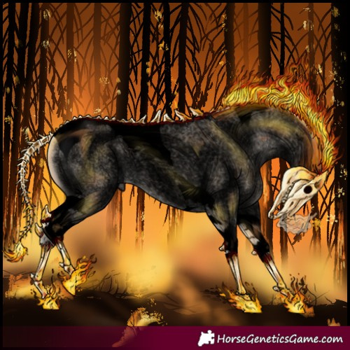 Horse Color:Void Smoky Creme Roan Tobiano 