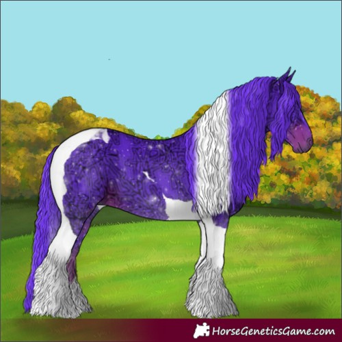Horse Color:Watercolor Liver Chestnut Ice Tobiano