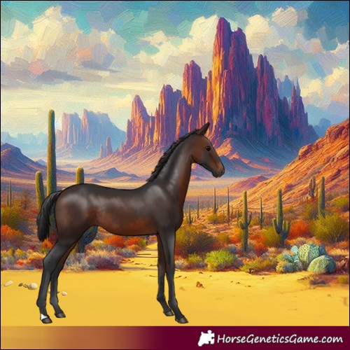 Horse Color:Brown Rabicano 
