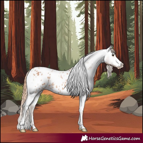 Horse Color:White Spotted Red Roan Appaloosa 