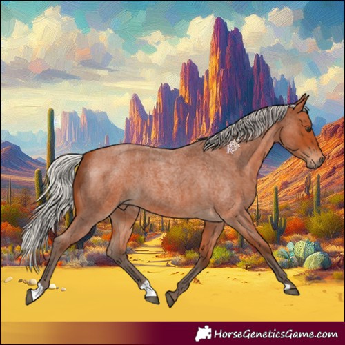 Horse Color:Silver Bay Roan 