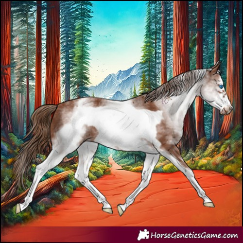 Horse Color:White Spotted Chestnut Frame 