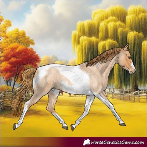 Horse Color:Red Roan Tobiano Frame 