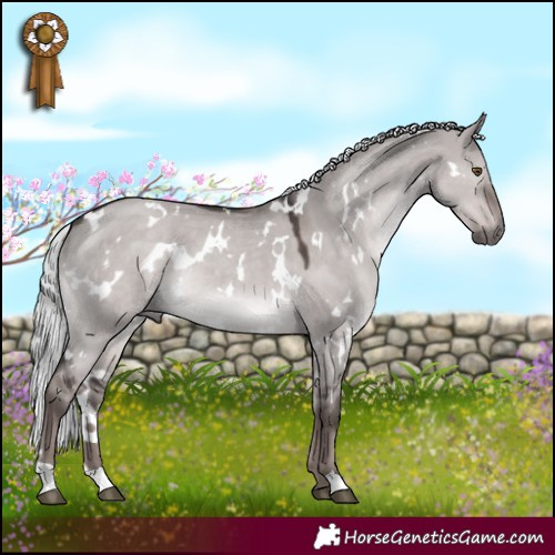 Horse Color:Platinum White Spotted Liver Red Dun Mushroom 
