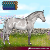 Horse Color:Platinum White Spotted Liver Red Dun Mushroom 