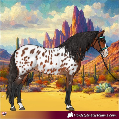 Horse Color:Bay Splash Appaloosa Rabicano