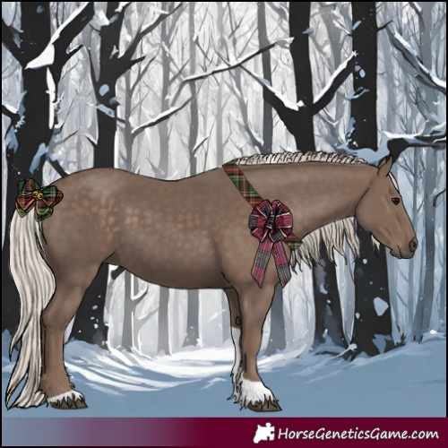 Horse Color:Silver Black Tobiano 