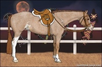 Horse Color:Red Roan Sabino