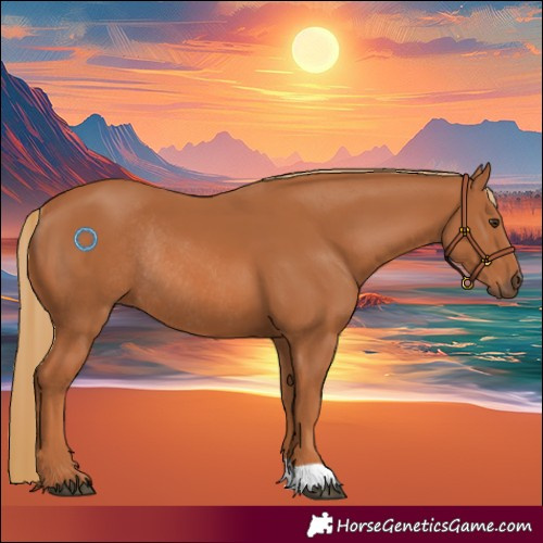 Horse Color:Chestnut Rabicano 