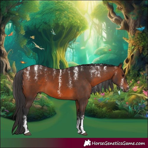Horse Color:Powder White Brown 