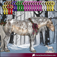 Horse Color:White Spotted Silver Black Tobiano Appaloosa Rabicano and White Spotted Silver Buckskin Tobiano Appaloosa Rabicano