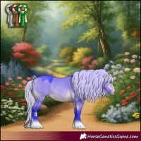 Horse Color:Watercolor Silver Buckskin Chinchilla Dun Sabino 