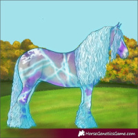 Horse Color:Thunderstruck Watercolor Silver Bay Ice Onyx Tobiano 