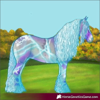 Horse Color:Thunderstruck Watercolor Silver Bay Ice Onyx Tobiano