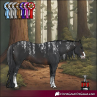 Horse Color:Powder White Brown 