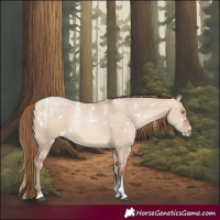 Horse Color:Powder White White Spotted Brown Pearl Dun 