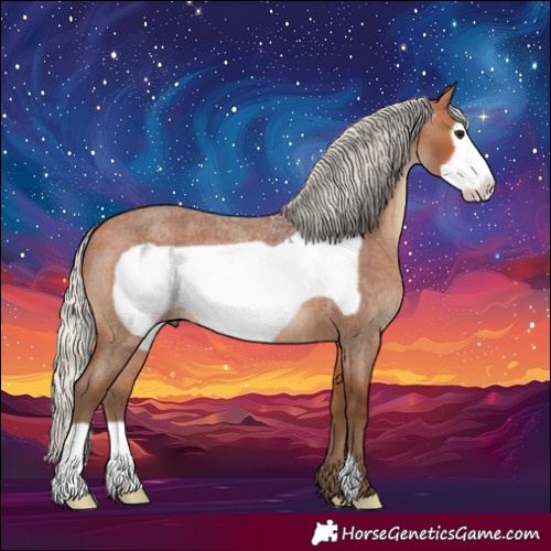 Horse Color:Silver Bay Roan Frame 