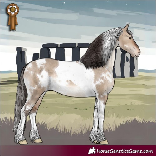 Horse Color:White Spotted Brown Dun Tobiano Varnish Rabicano 
