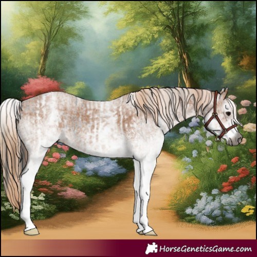 Horse Color:Gray White Spotted Black  and Gray White Spotted Chestnut 