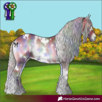 Horse Color:Nacre White Spotted Chocolate Silver Blue Onyx Chinchilla 