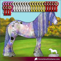 Horse Color:Nacre Watercolor White Spotted Red Onyx Ice 
