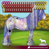 Horse Color:Nacre Watercolor White Spotted Red Onyx Ice