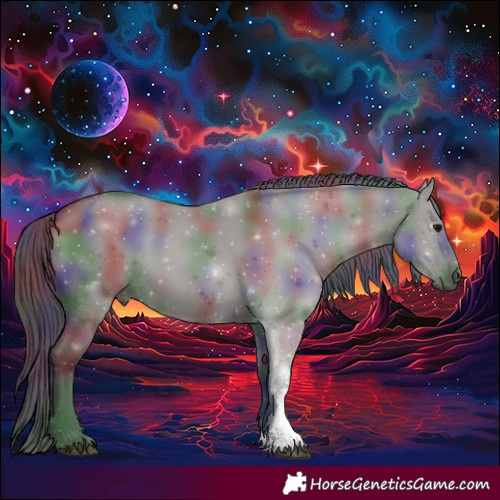 Horse Color:Nacre Grullo Sabino Rabicano 