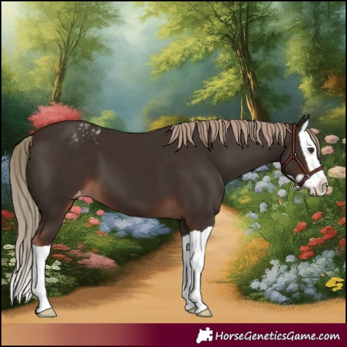 Horse Color:Liver Chestnut Splash Appaloosa 