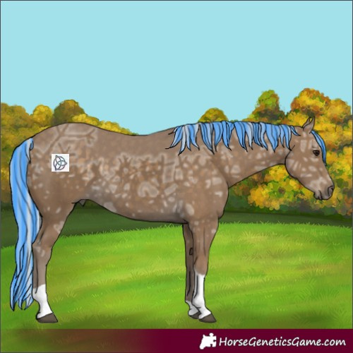 Horse Color:Painted Silver Smoky Black Ice Tobiano 