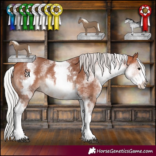 Horse Color:White Spotted Silver Bay Mushroom 