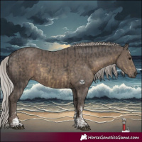 Horse Color:Silver Smoky Black Mushroom Sabino and Silver Black Mushroom Sabino