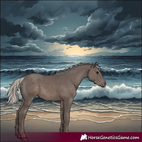 Horse Color:Silver Black Mushroom 