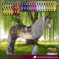 Horse Color:White Spotted Silver Buckskin Tobiano