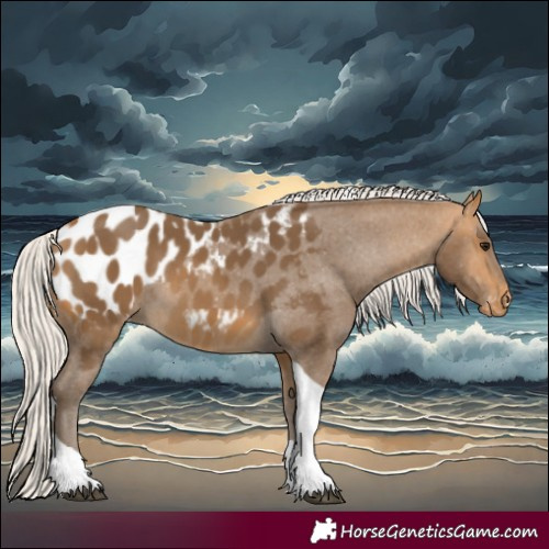 Horse Color:Silver Buckskin Tobiano Near Leopard Rabicano 