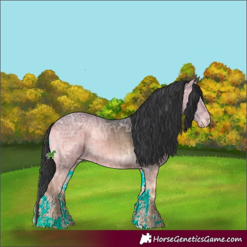 Horse Color:White Spotted Brown Ice Onyx Sabino Brindle 